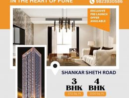 Exclusive 3 & 4 BHK Spacious Carpet Apartments at Shankar Sheth Road Near 7 loves Chowk, Pune